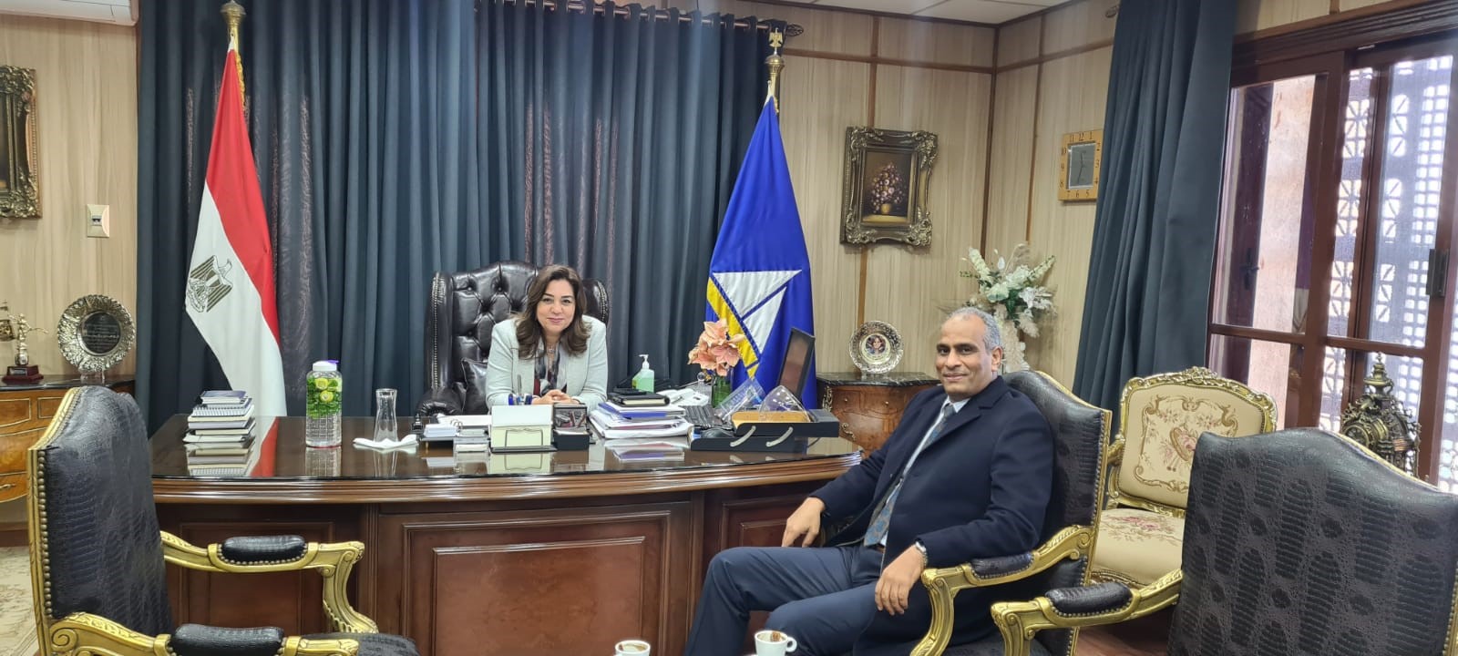 The Governor of Damietta meets with the Chairman of the Misr Fertilizer Production Company